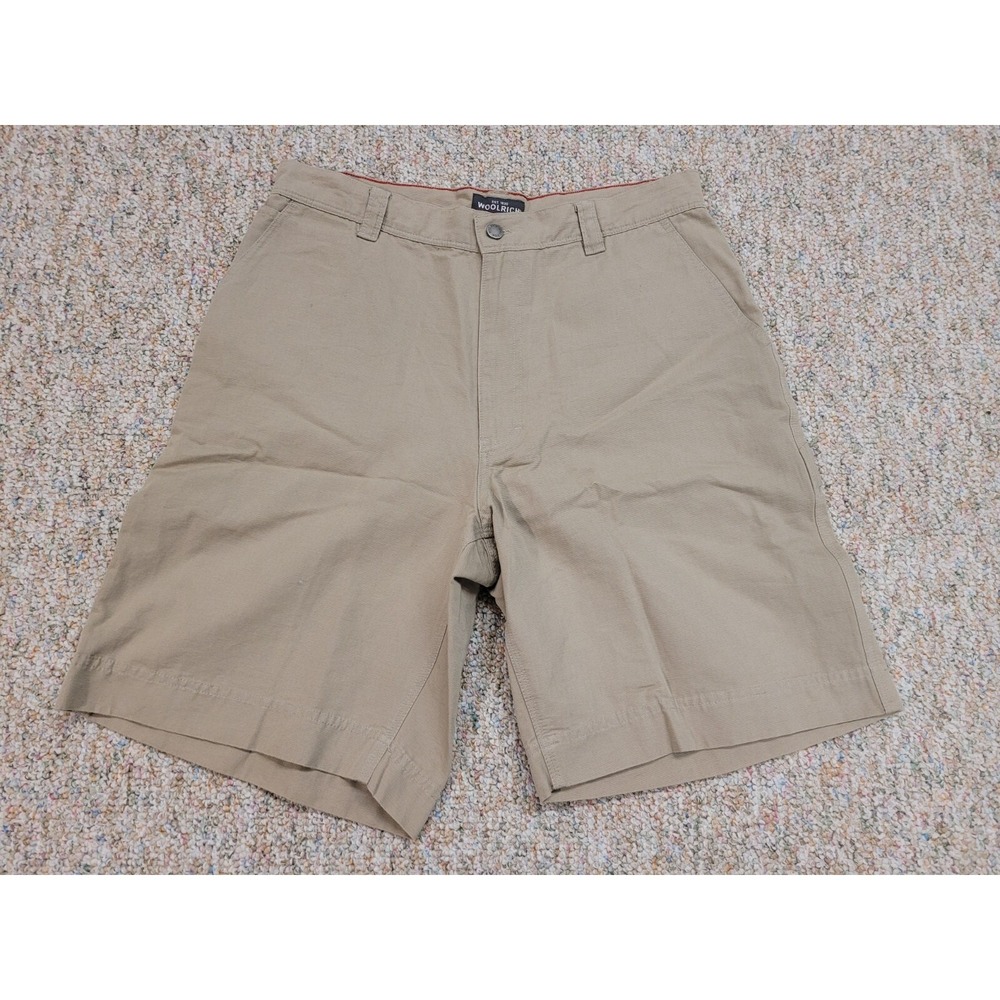 Woolrich Shorts Mens 34 Khaki Chino Outdoors Hiking Fishing Camping‎ Utility